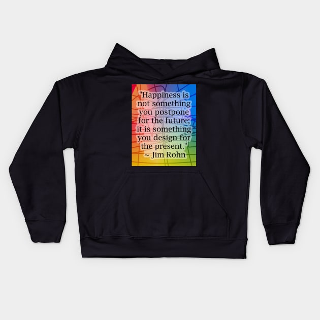 Jim Rohn Quote Kids Hoodie by Hoshi3Kara